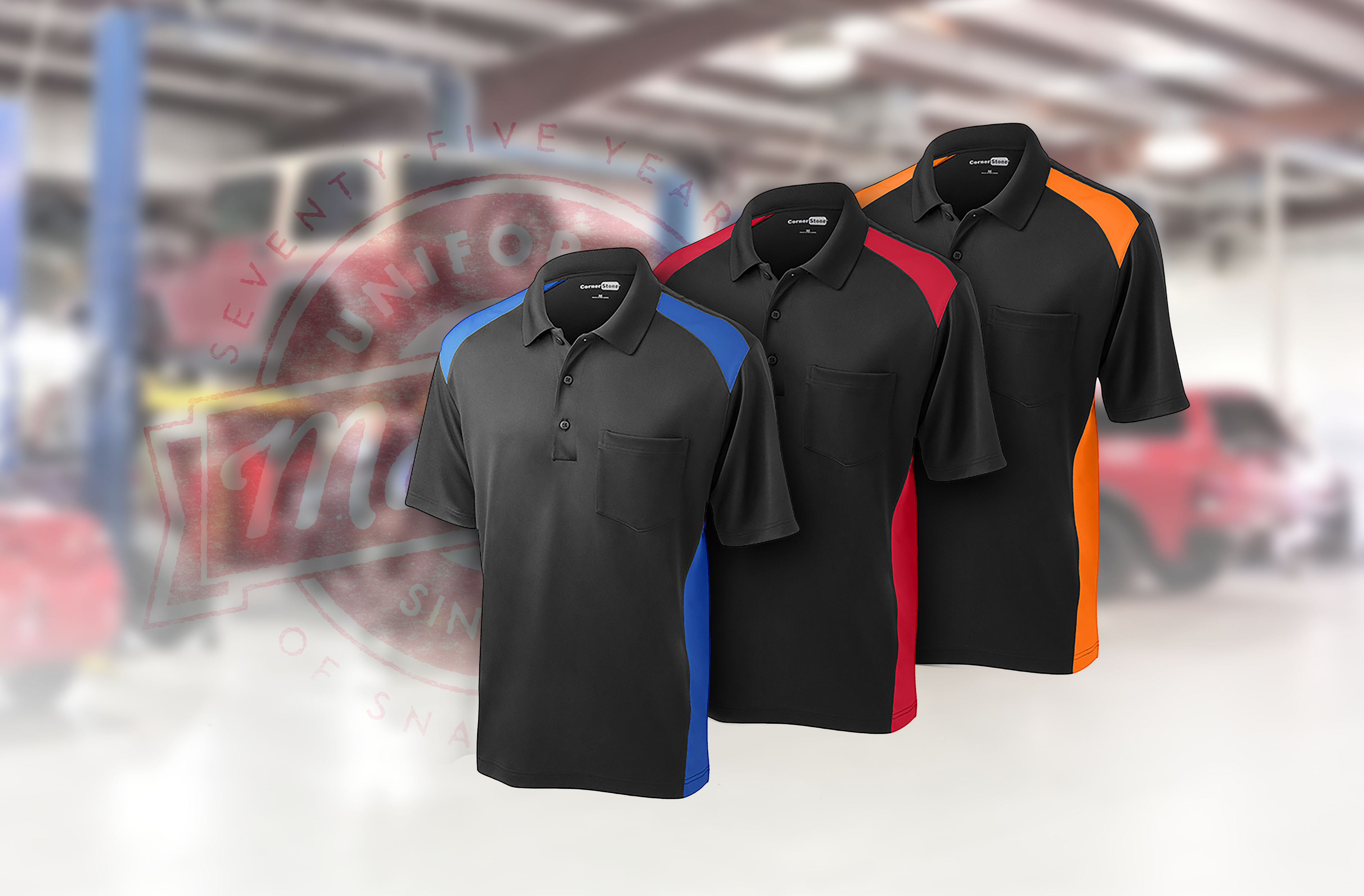 Two-Toned Work Shirts With Piping - Premium Uniforms